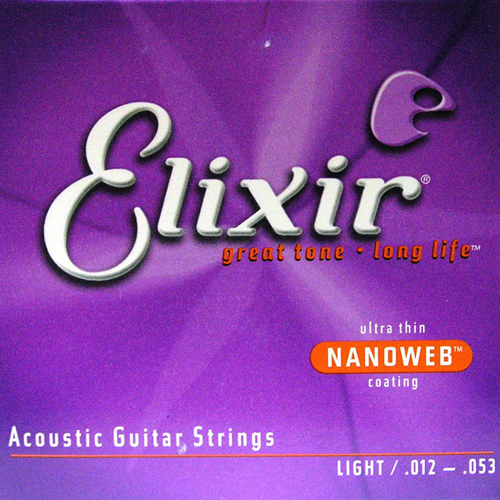 Elixir<br>Acoustic Guitar Strings<br>NANOWEB<br>Light