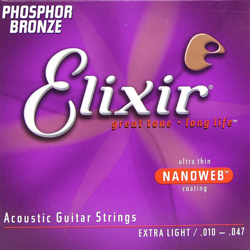 Elixir<br>Acoustic PHOSPHOR BRONZE<br>NANOWEB<br>Extra Light