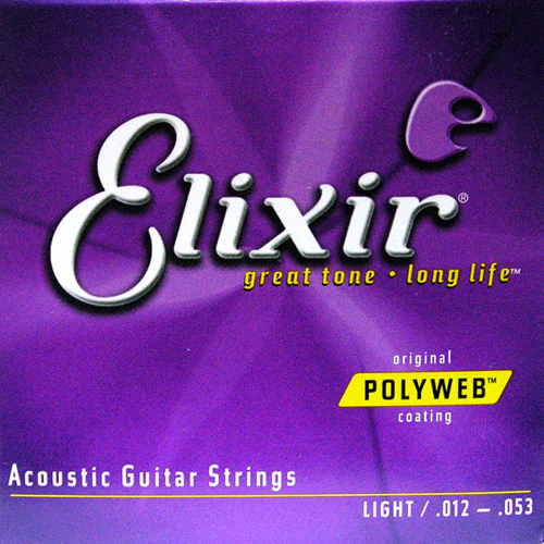 Elixir<br>Acoustic Guitar Strings<br>POLYWEB<br>Light